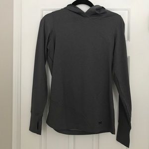 Under Armour hooded top, grey, size Medium